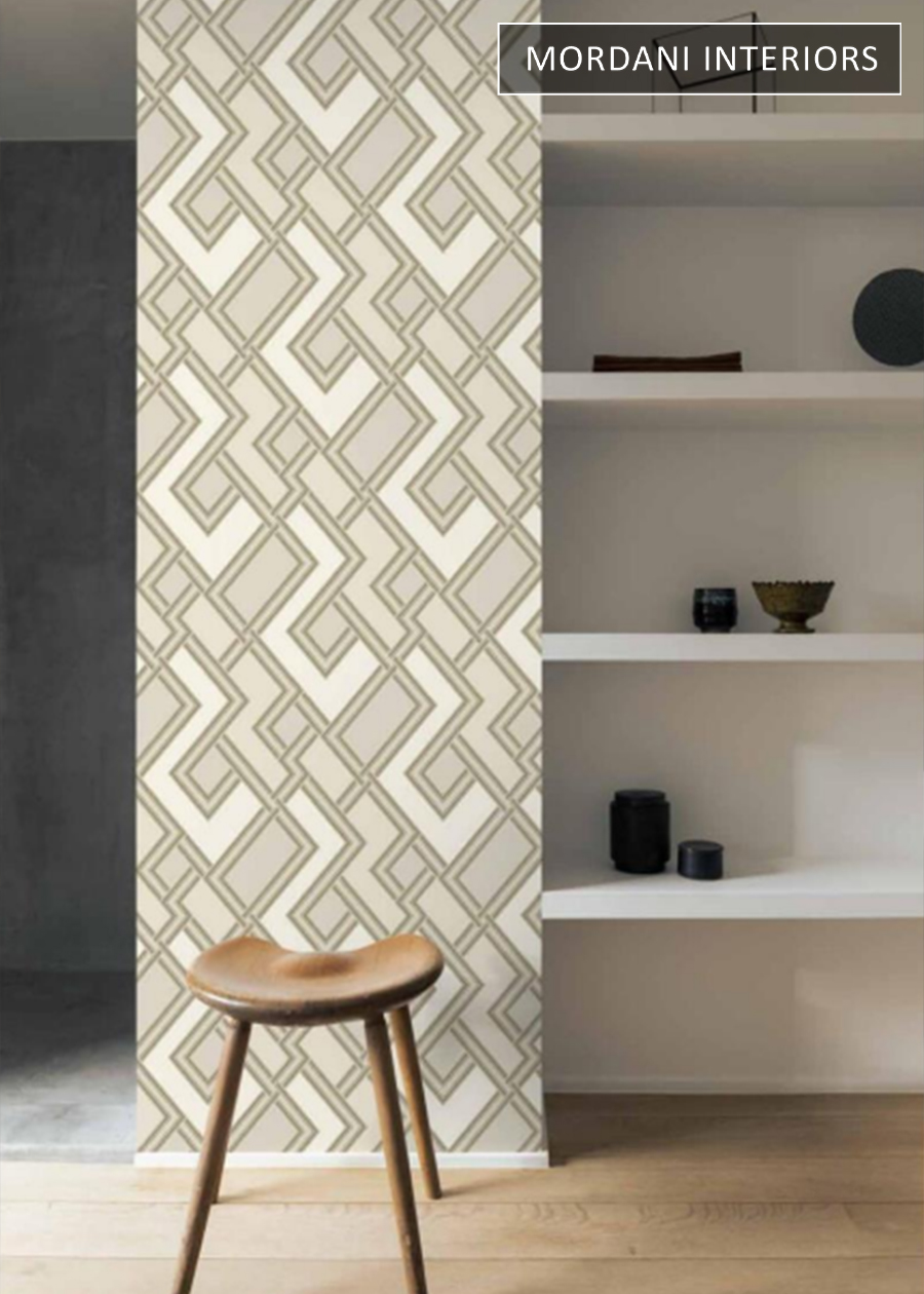 Cream Abstract Belgium Wallpaper